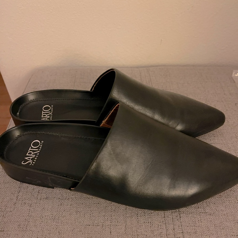 Franco Sarto Black Mules